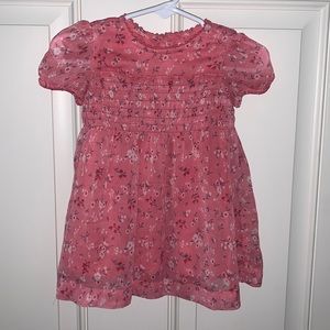 baby GAP, 3-6m, Delicate & Silky, Cool Fabric on this Pretty Floral Dress,Salmon